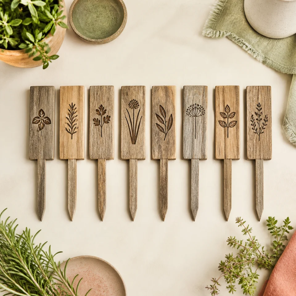 Herb marker set offered by Sprout Tags