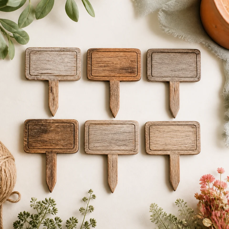 Custom garden label set offered by Sprout Tags