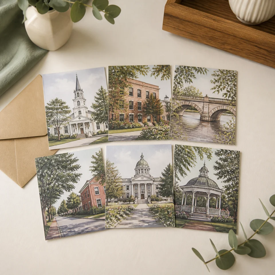 Concord postcard pack offered by Bright Notes Co.