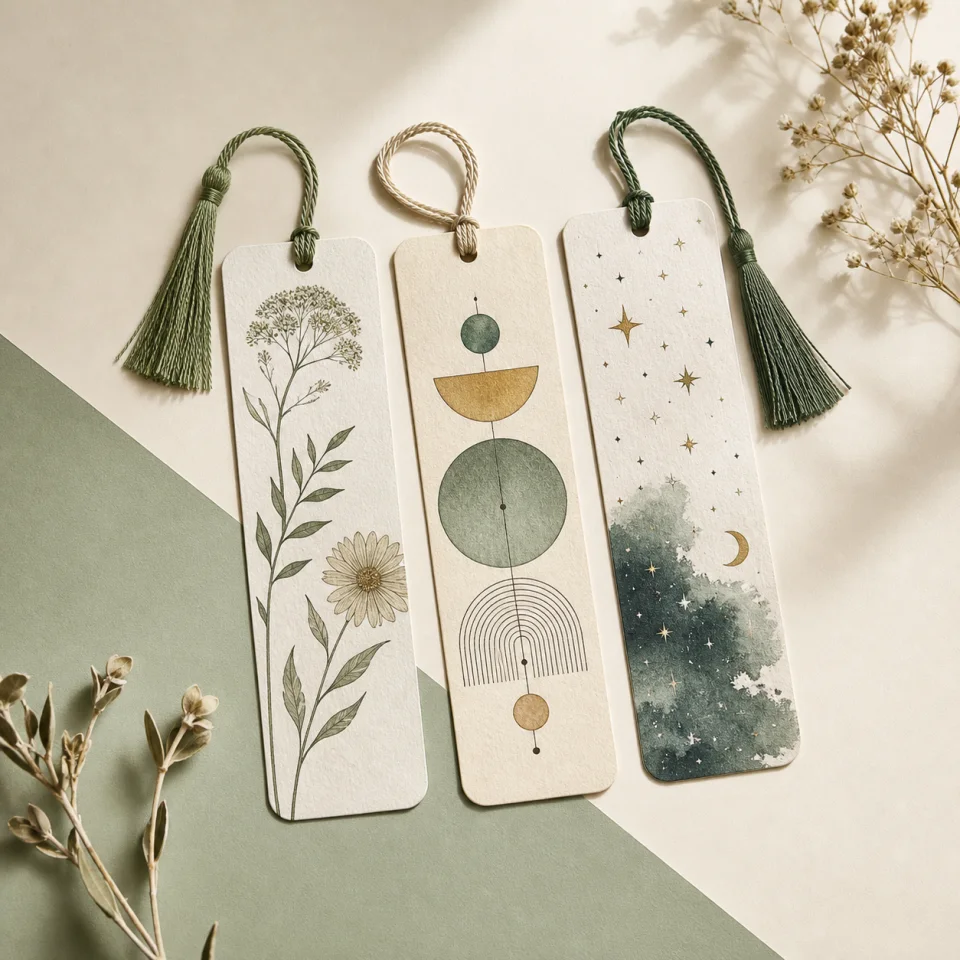 Set of 3 bookmarks offered by Paper Trail Studio