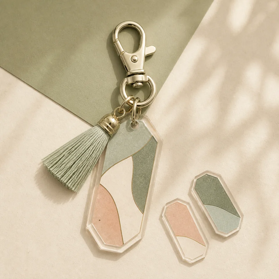 Custom keychain offered by Tiny Type